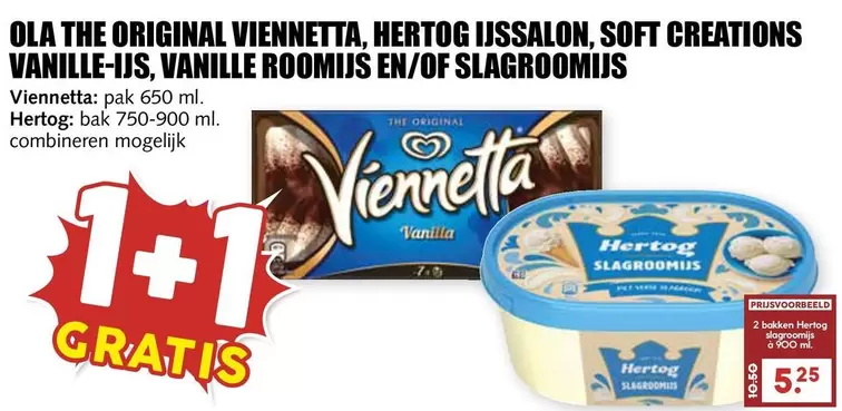 OLA THE ORIGINAL VIENNETTA, IJS SALON, SOFT CREATIONS VANILLE-IJS, VANILLE ROOMIJS EN/OF SLAGROOMIJS