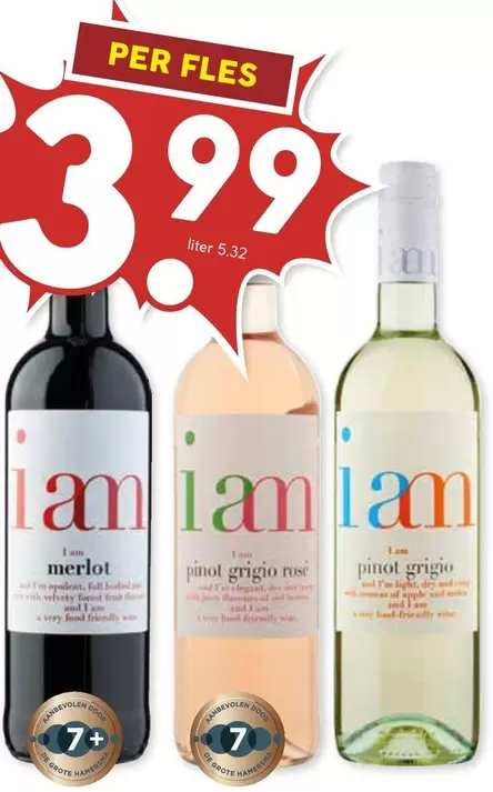 De - iam merlot, iam pinot grigio rose, iam pinot grigio