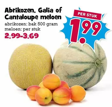 Abrikozen, Galia of Cantaloupe meloen