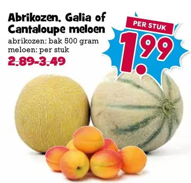 Abrikozen, Galia of Cantaloupe meloen