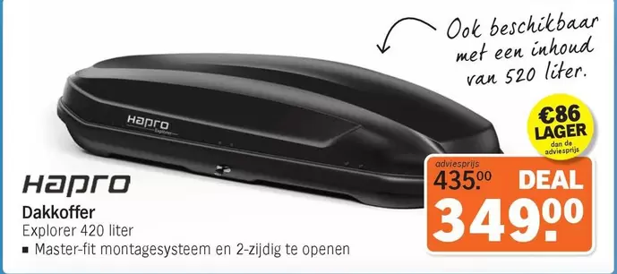 De - Dakkoffer Explorer 420 liter