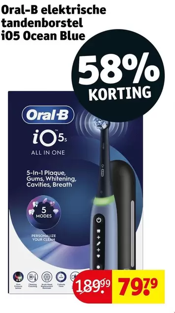 Oral-B - elektrische tandenborstel iO5 Ocean Blue