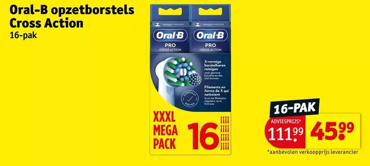 Oral-B - Opzetborstels Cross Action