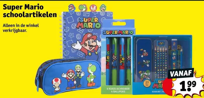 De - Super Mario schoolartikelen