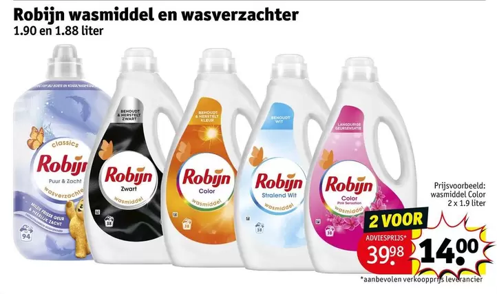 Pink - Robijn wasmiddel en wasverzachter