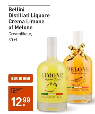 Bellini Distillati Liquore Crema Limone of Melone