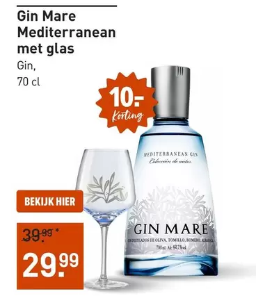 De - Gin Mare Mediterranean met glas