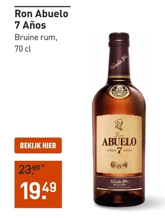 Ron Abuelo 7 Años Bruine rum