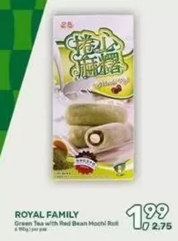 Royal - Green Tea with Red Bean Mochi Roll