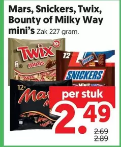 Mars - , Snickers, Twix, Bounty of Milky Way mini's