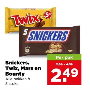 Twix - Snickers, , Mars en Bounty