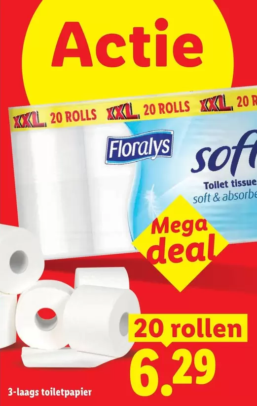 mega - 3-laags toiletpapier