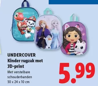 Kinder - rugzak met 3D-print