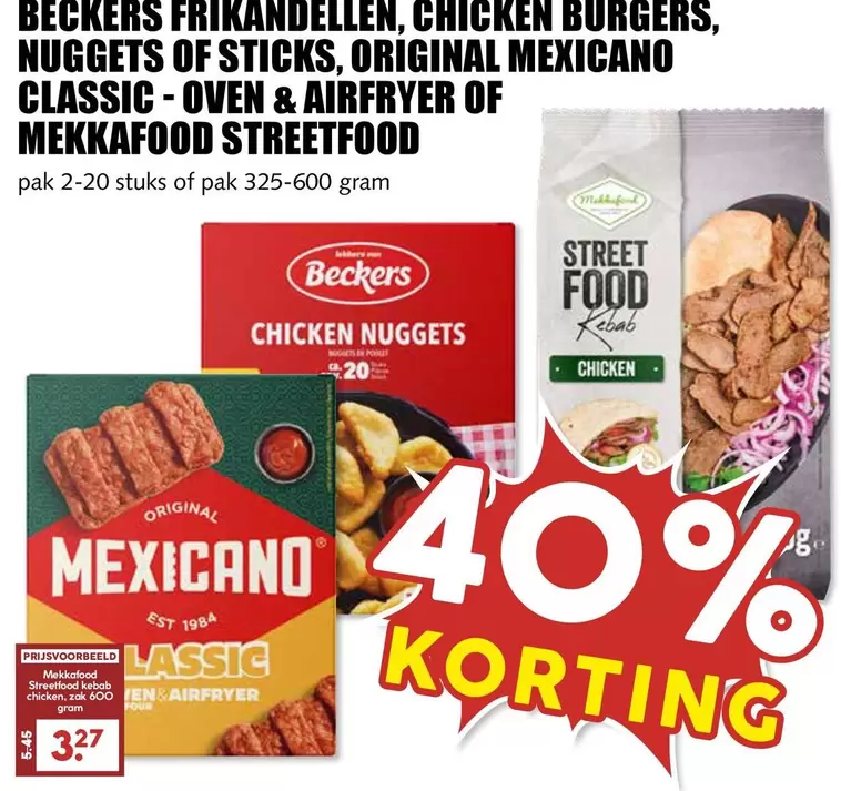 De - FRIKANDELLEN, CHICKEN BURGERS, NUGGETS OF STICKS, ORIGINAL MEXICANO CLASSIC - OVEN & AIRFRYER