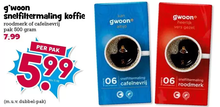 Snelfiltermaling Koffie