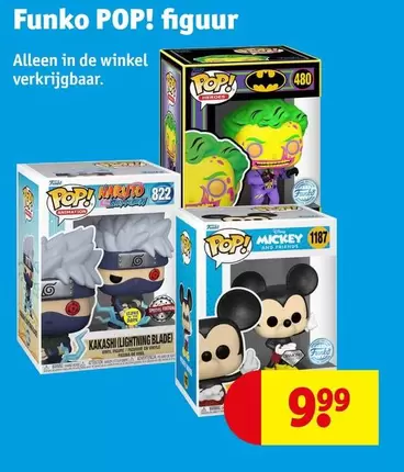 Pop - Funko POP! figuur Naruto 822, Funko POP! figuur Batman 480, Funko POP! figuur Mickey 1187
