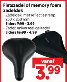 Memory - Fietszadel of memory foam zadeldek
