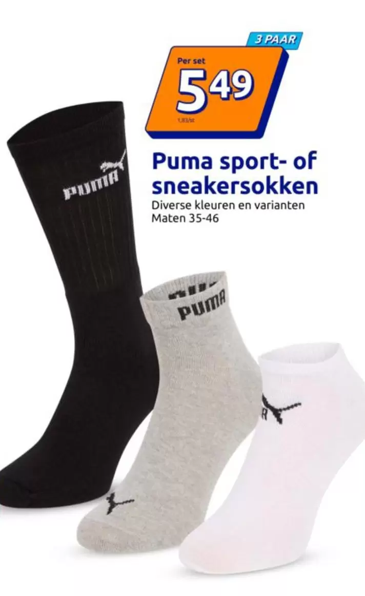 Puma - sport- of sneakersokken