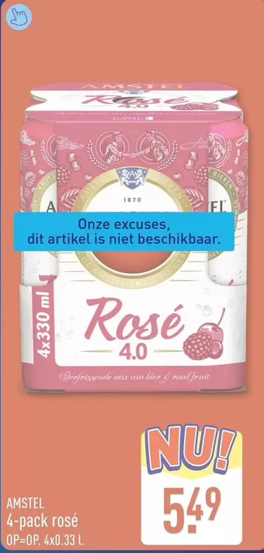 De - 4-pack rosé