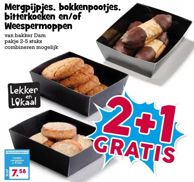 Mergbijpjes, bokkenpootjes, bitterkoeken en/of Weespermop pen