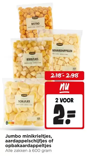 Jumbo - minikrieltjes, aardappelschijfjes of opbak-aardappeltjes