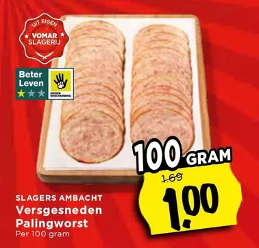 Versgesneden Palingworst