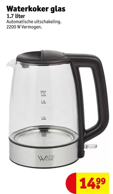 max - Waterkoker glas