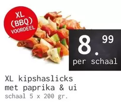 XL kipshaslicks met paprika & ui