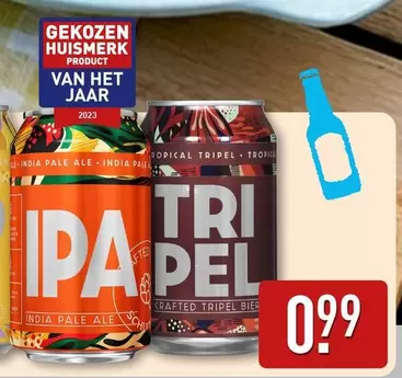 IPA India Pale Ale, Trippel Crafted Tripel Beer