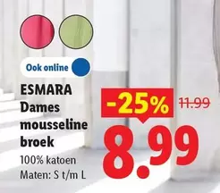 Dames mousseline broek