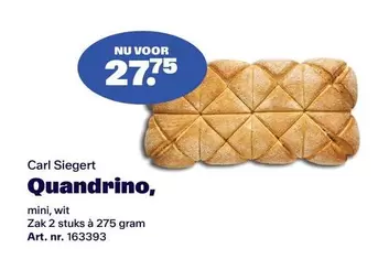 Quandrino, mini, wit