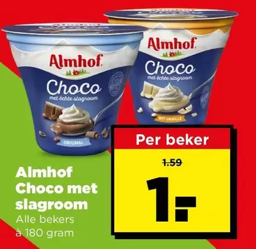 Choco met slagroom