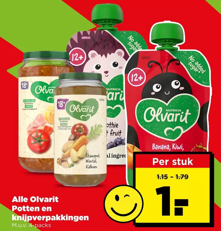 Olvarit Potten en Knijpverpakkingen