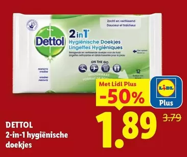 Dettol - 2-in-1 hygiënische doekjes