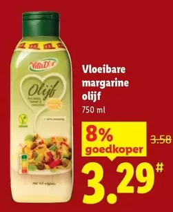 Vloeibare margarine olijf