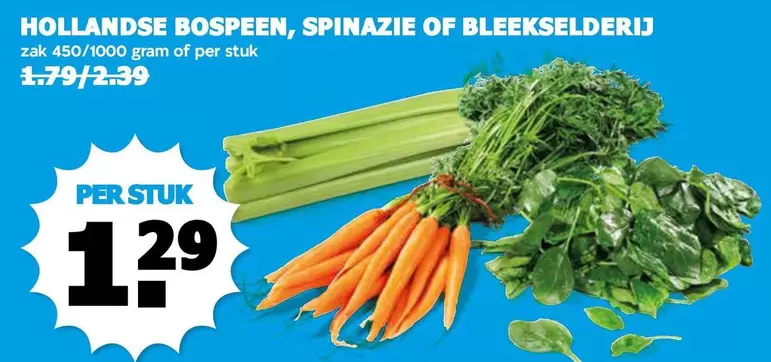 HOLLANDSE BOSPEEN, SPINAZIE OF BLEEKSELDERIJ