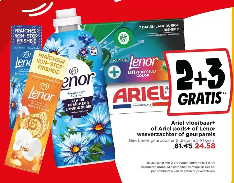 De - Ariel pods+ of Lenor wasverzachter of geurparels