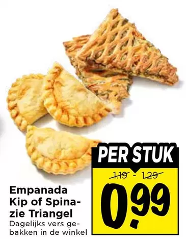 De - Empanada Kip of Spinazie Triangel