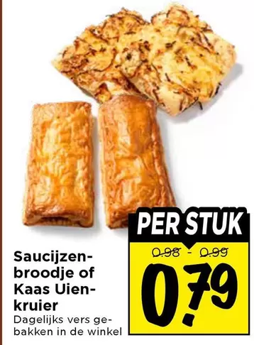 De - Saucijzenbroodje of Kaas Uienkruier