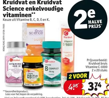 De - Kruidvat en Kruidvat Science enkelvoudige vitaminen