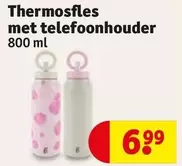 Thermosfles met telefoonhouder