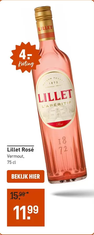 Lillet Rosé Vermout