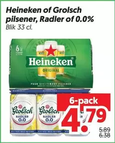 Heineken - pilsener, Radler of 0.0%