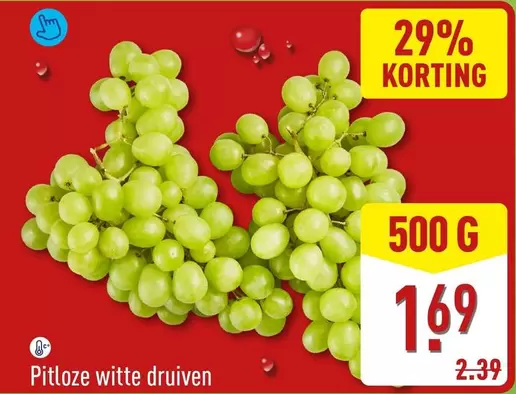 Pitloze witte druiven