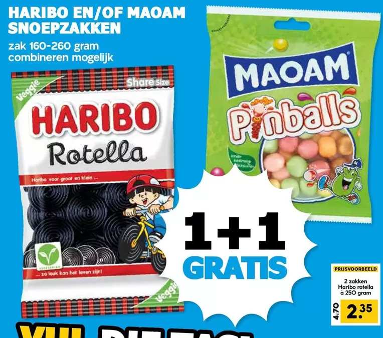 Haribo - HARIBO EN/OF MAOAM SNOEPZAKKEN