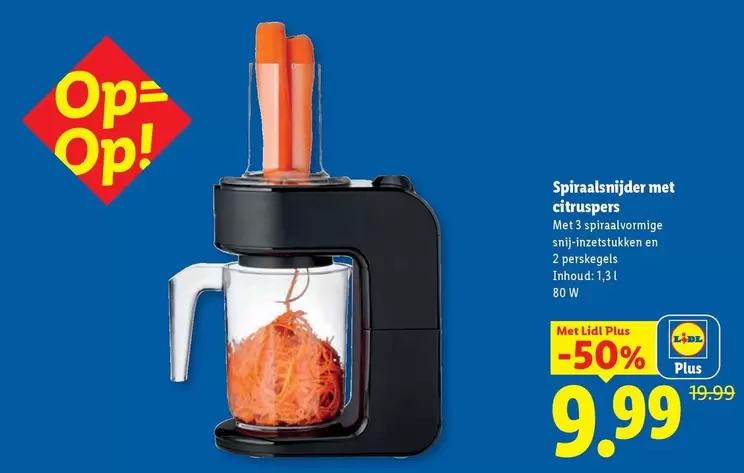 Spiraalsnijder met citruspers