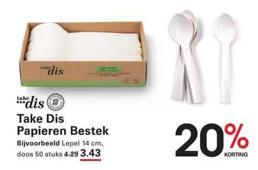 Papieren Bestek Lepel
