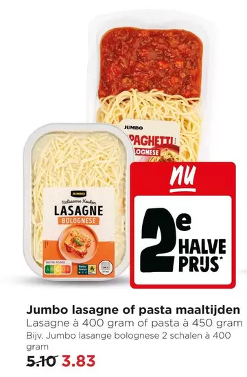 Jumbo - lasagne of pasta maaltijden