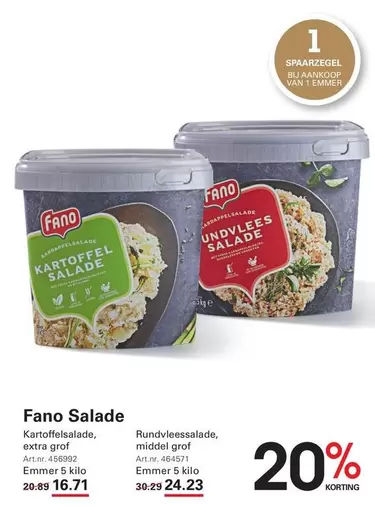 extra - Fano Salade Kartoffelsalade, grof / Rundvleessalade, middel grof
