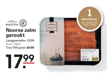 Noorse zalm gerookt